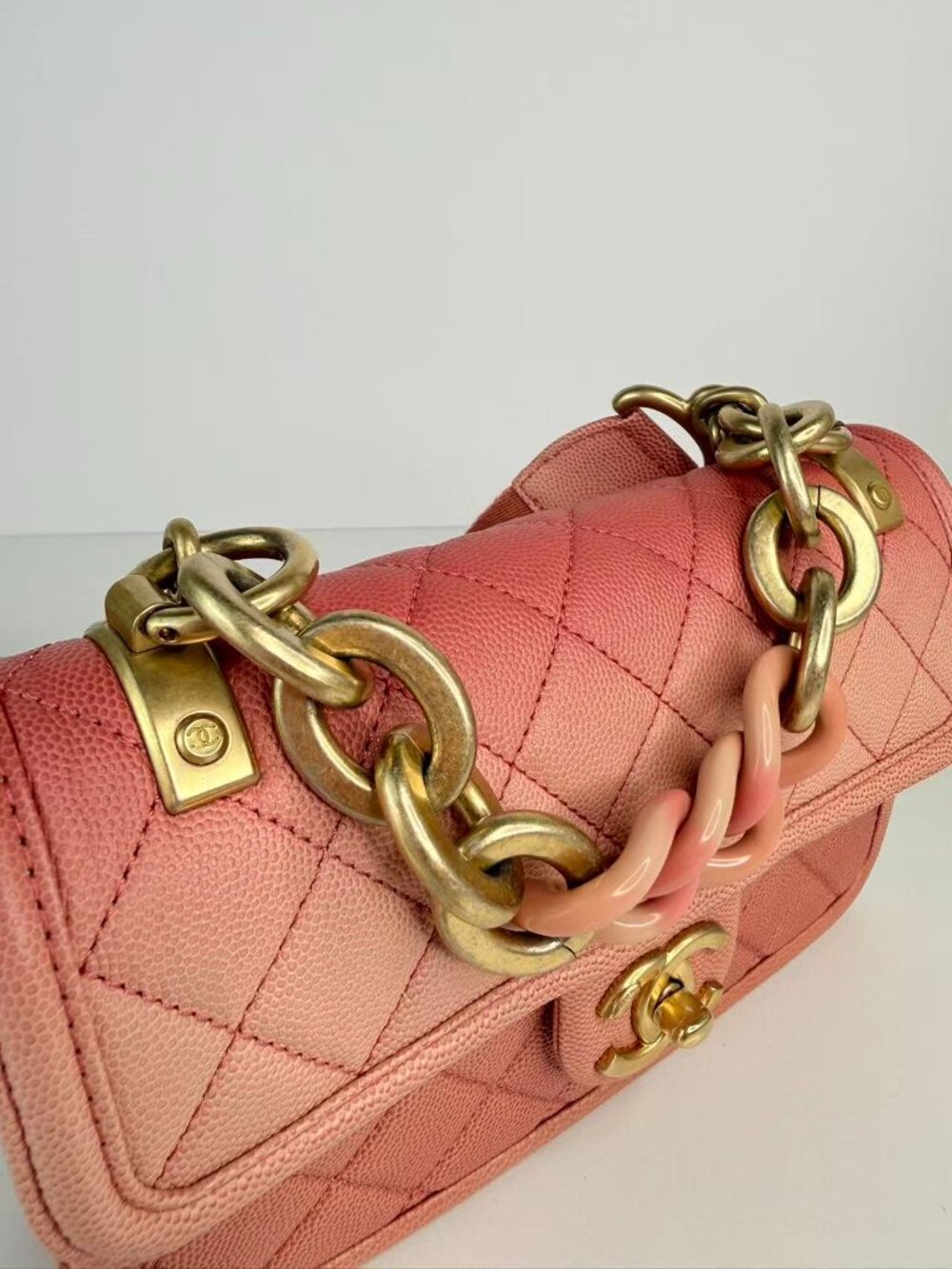 Chanel 19 Small Quilted Caviar Leather Flap Shoulder Crossbody Bag - Picture 10 of 13